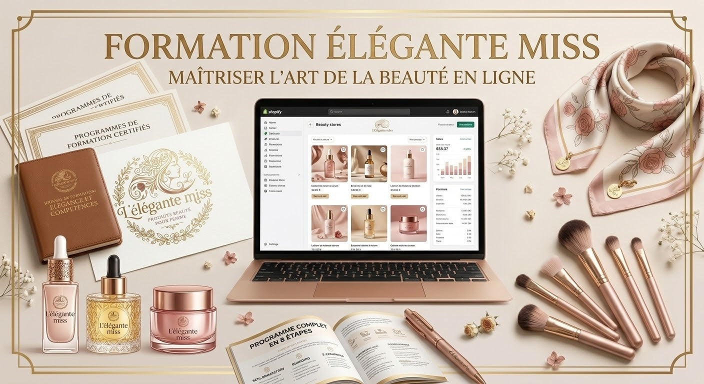 Formation Elegante Miss lancer sa boutique de produit de beaute sur shopify