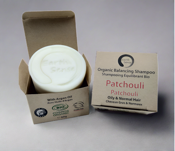 Shampooing solide certifié biologique - Patchouli - Huily et tous les types de cheveux 60g